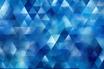 Abstract Blue Triangular Pattern