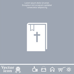 Obraz premium Vector icon of white color on a gray background