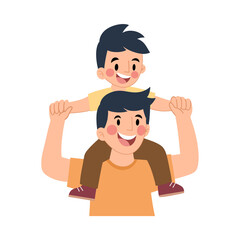 Heartwarming Father’s Day Illustration: Celebrating the Bond between Father and Child