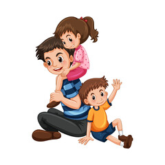 Heartwarming Father’s Day Illustration: Celebrating the Bond between Father and Child