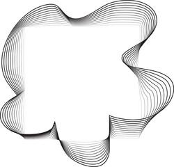 Square line gradient blend with liquid shape, digital, voice, equalizer