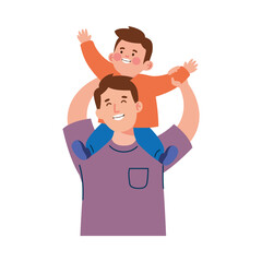Heartwarming Father’s Day Illustration: Celebrating the Bond between Father and Child