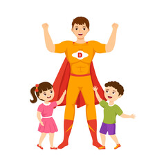 Heartwarming Father’s Day Illustration: Celebrating the Bond between Father and Child