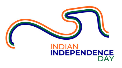 vector illustration of 15th August india Happy Independence Day. India 77th independence anniversary logotype. Holiday concept. Template with background, banner, poster and card