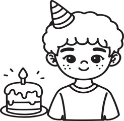 Happy Birthday Image Vector Illustration