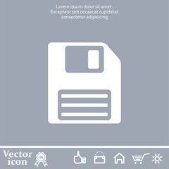 Vector icon of white color on a gray background