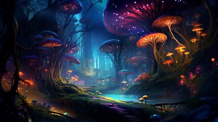 Wonders of a Psychedelic Forest