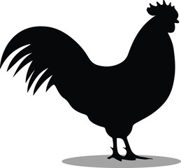 Roosters Silhouette, Roosters Vector Silhouette, Roosters cartoon Silhouette, Roosters illustration, Roosters icon Silhouette, Roosters Silhouette illustration