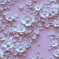 Seamless beautiful color flowers background pattern