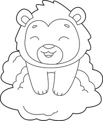 Lion Donut Animal Vector Graphic Art Illustration