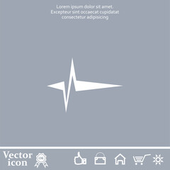 Obraz premium Vector icon of white color on a gray background