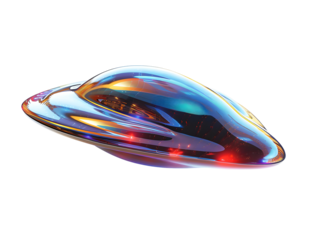 Unidentified Flying Object (UFO), Unidentified Aerial Phenomena (UAP), inform teardrop. Strange object may come from outer space or contain unexpected technology