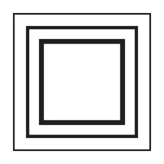  Square gradient frame blended line effect. Decoration for technology