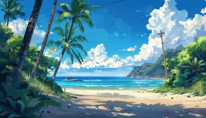 Summer Anime Background