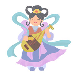 弁財天の手書きイラスト