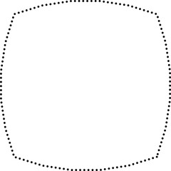 Set of square dot line shapes. Design elements