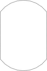 Set of square dot line shapes. Design elements