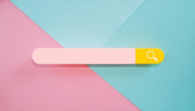 A minimalist search bar design on a pastel background, ideal for web development and digital marketing projects.