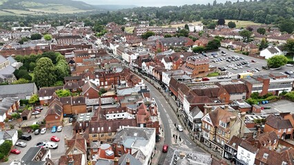  Dorking town  centre Surrey England drone,aerial © Air Video UK 
