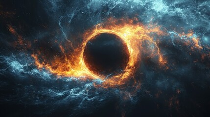 Fiery Vortex in a Cosmic Dance