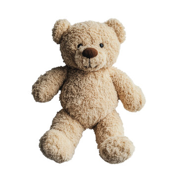 Naklejki PNG Soft teddy bear sitting on a plain surface