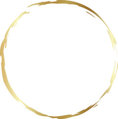 Golden brush circles. Elements for design