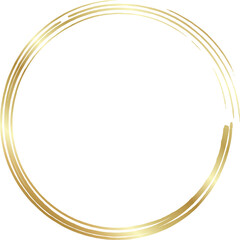 Golden brush circles. Elements for design