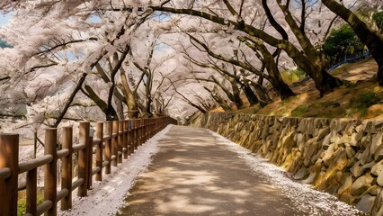 Cherry blossom trees on Philosopher's Path