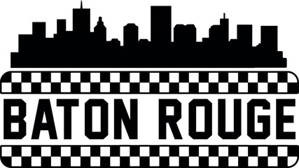 Obraz premium Barton Rouge Louisiana Skyline Vector