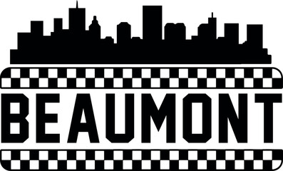 Beaumont Texas Skyline Vector