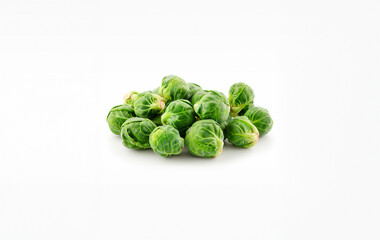 Fototapeta premium Fresh Green Brussels Sprouts Pile