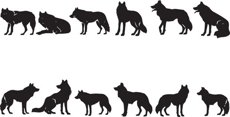 Wolf   Black and White vector Design