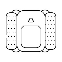 camp tent vacation line icon vector. camp tent vacation sign. isolated contour symbol black illustration