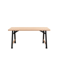 This is a modern folding table with a sleek, minimalist design, perfect for various functions and spaces.