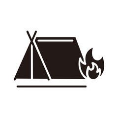 hiking icon design glyph style