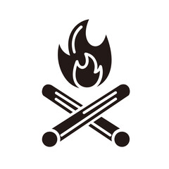 hiking icon design glyph style