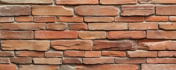 Obraz premium A close-up view of rustic stone wall featuring textured, earthy tones that enhance any architectural or interior design aesthetic.