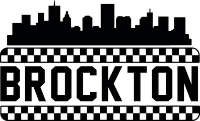 Brockton Massachusetts Skyline Vector