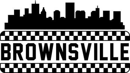 Brownsville Texas Skyline Vector