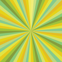 Fototapeta premium Pop art radial colorful comics book magazine cover. Striped color digital background. Cartoon funny retro pattern strip mock up. Vector halftone illustration. Sunburst, starburst shape