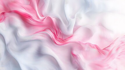 Fototapeta premium A smooth pink silk fabric background with soft flowing waves and subtle textures
