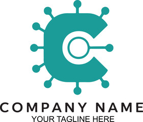 C Letter Tech Company Logo Design