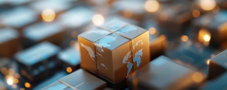 Seamless Global Shipping Deals: Close-up of Discounted International Shipping Banners in E-commerce Platform