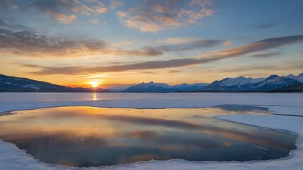 Obraz premium sunrise over the river