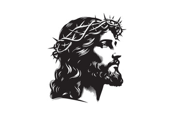 Jesus had silhouette vector illustration