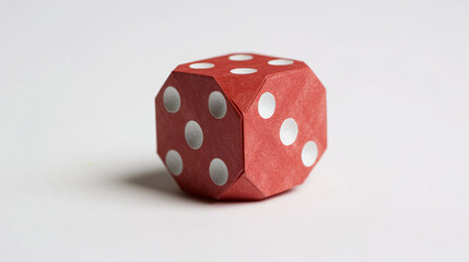 a dice made of paper