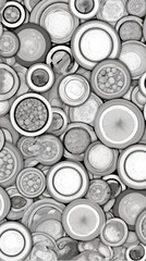 Balls, Circles, Black and White Shapes, Abstract Image, Texture, Pattern Background, Wallpaper, Smartphone Cover and Screen, Cell Phone, Computer, Laptop, 9:16 and 16:9 Format