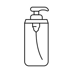 soap dispenser bathroom interior line icon vector. soap dispenser bathroom interior sign. isolated contour symbol black illustration