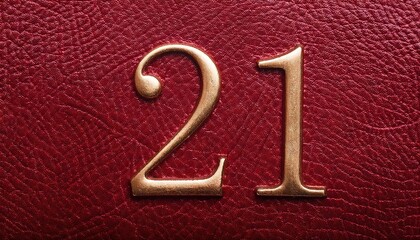 21st Birthday Celebration Theme with Golden Numerals