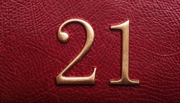 21st Birthday Celebration Theme with Golden Numerals